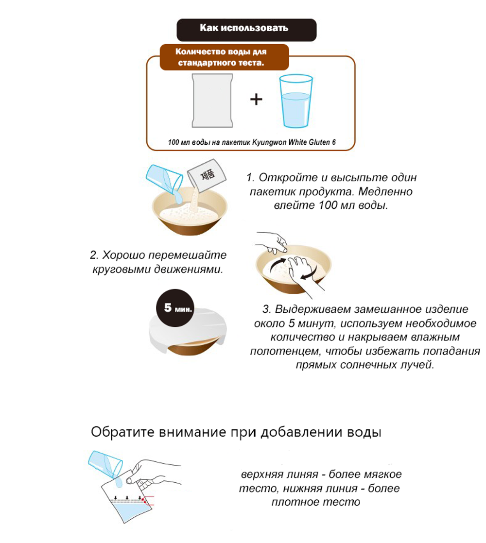 Белый глютен 6х40г