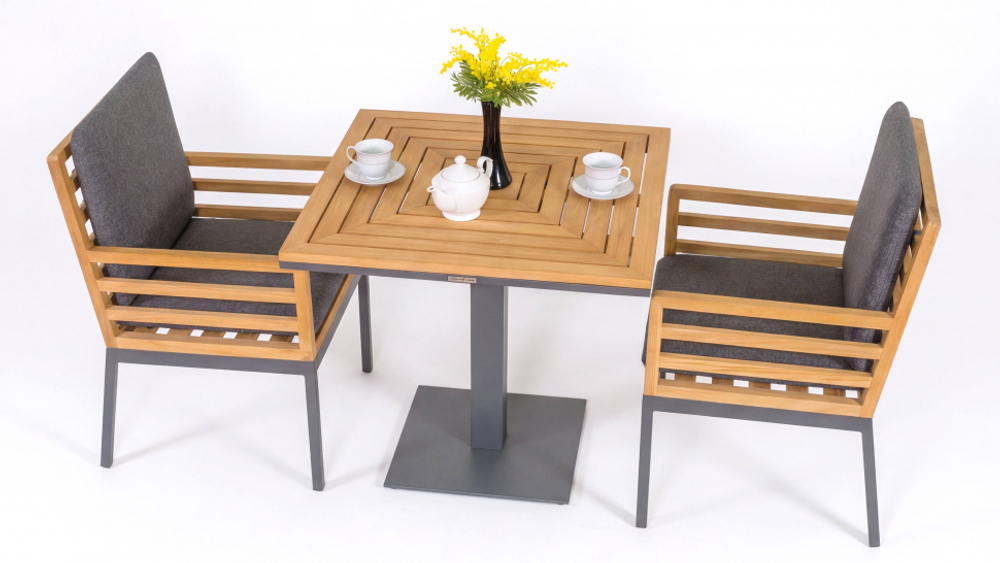 Стол обеденный Ideal Patio ЭГМОНТ из тика 80x80 резервный дубль