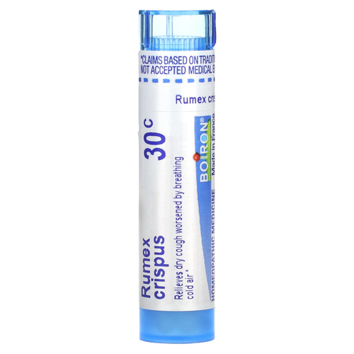 Boiron, Rumex Crispus, 30C, средство от сухого кашля, прибл. 80 гранул