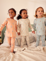 Пижама для девочки Next Q96-762, 3 шт., Голубой, Молочный, Персиковый