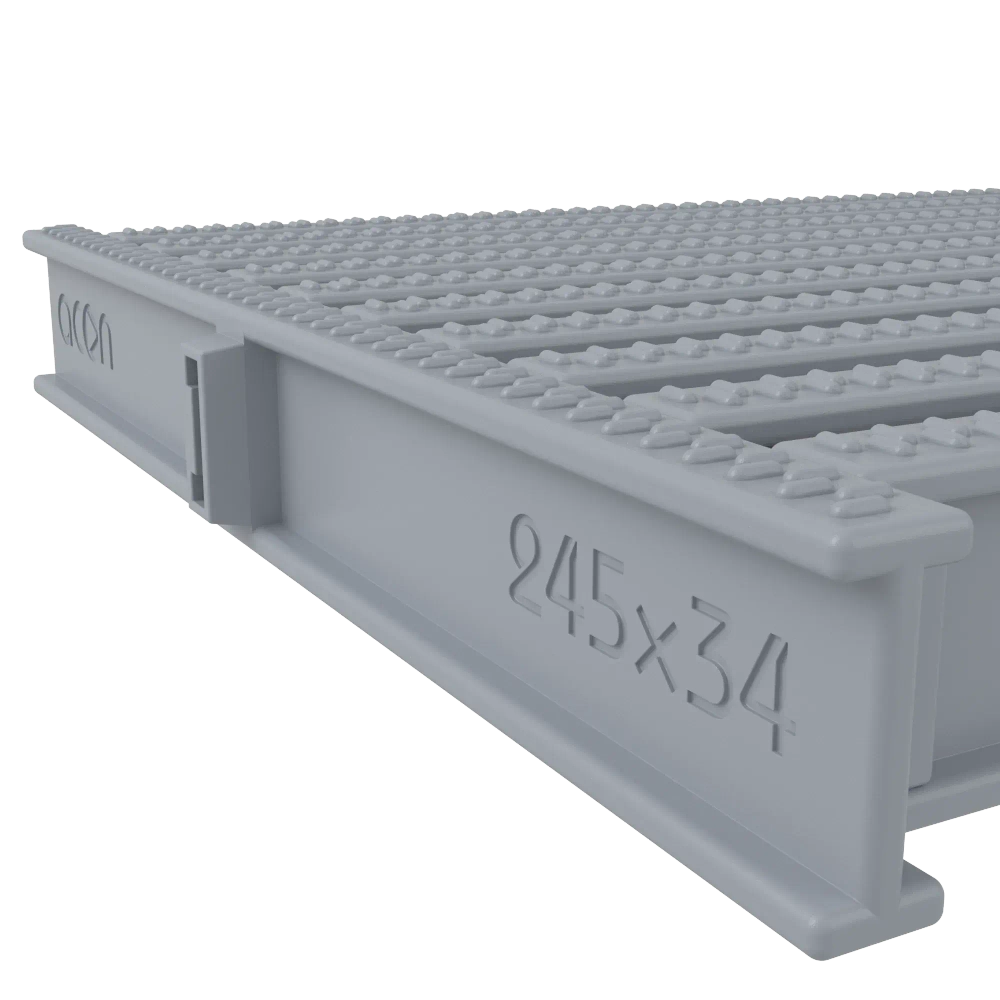 УГЛОВОЙ СЕГМЕНТ ACON 245x34мм, цвет серый