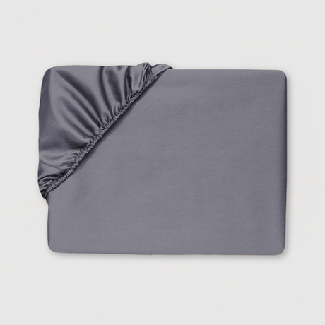 Постельное белье cемейное Сlaire&Caroll George темно-серое с белым кантом