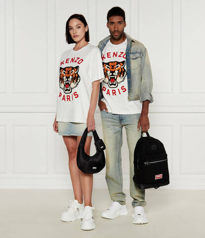 Футболка LUCKY TIGER Kenzo - белый(FE68TS0084SI)