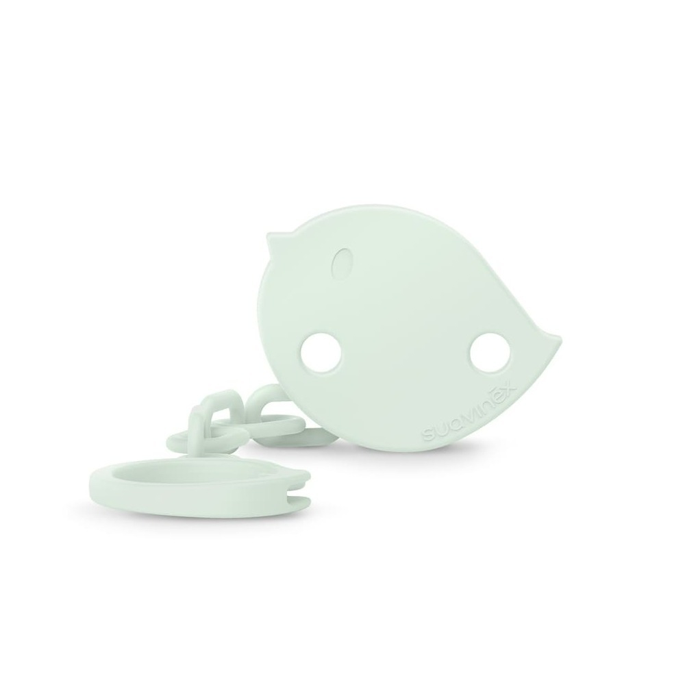 Клипса с цепочкой для пустышки Suavinex Birdies зеленая