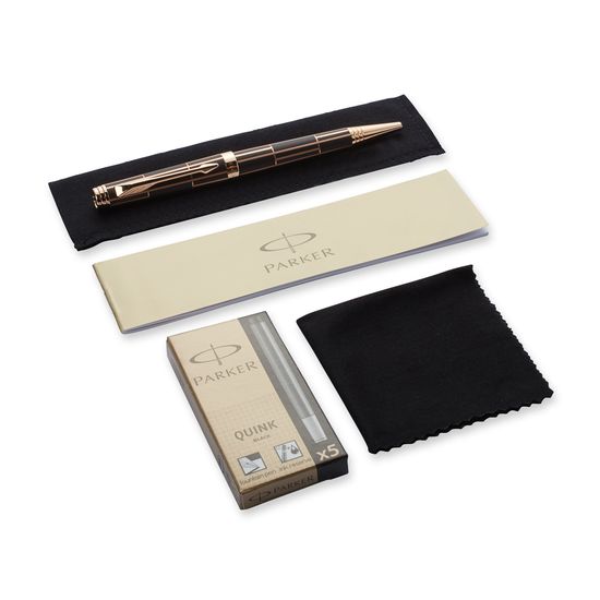 Шариковая ручка Parker Premier Luxury 2013, K560, цвет: коричневый и розовый золотистый (Brown PGT), 1876379