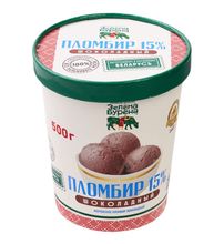 Мороженое "Пломбир шоколадный" 500г. Зелена Бурена - купить с доставкой по Москве и области