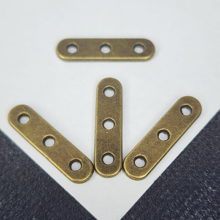 Коннектор, разделитель нитей, античная бронза, 24×6мм, штучно