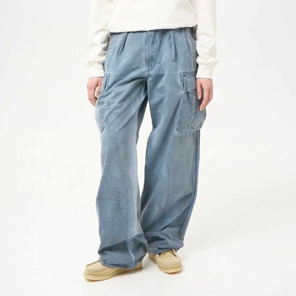 Купить Брюки Меч SS24 Cargo Garment Dyed синие Брюки Меч SS24 Cargo Garment Dyed синие