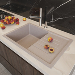 Мойка ML-GM19 КОМФОРТ с крылом, песочная (302), 750*500*200мм