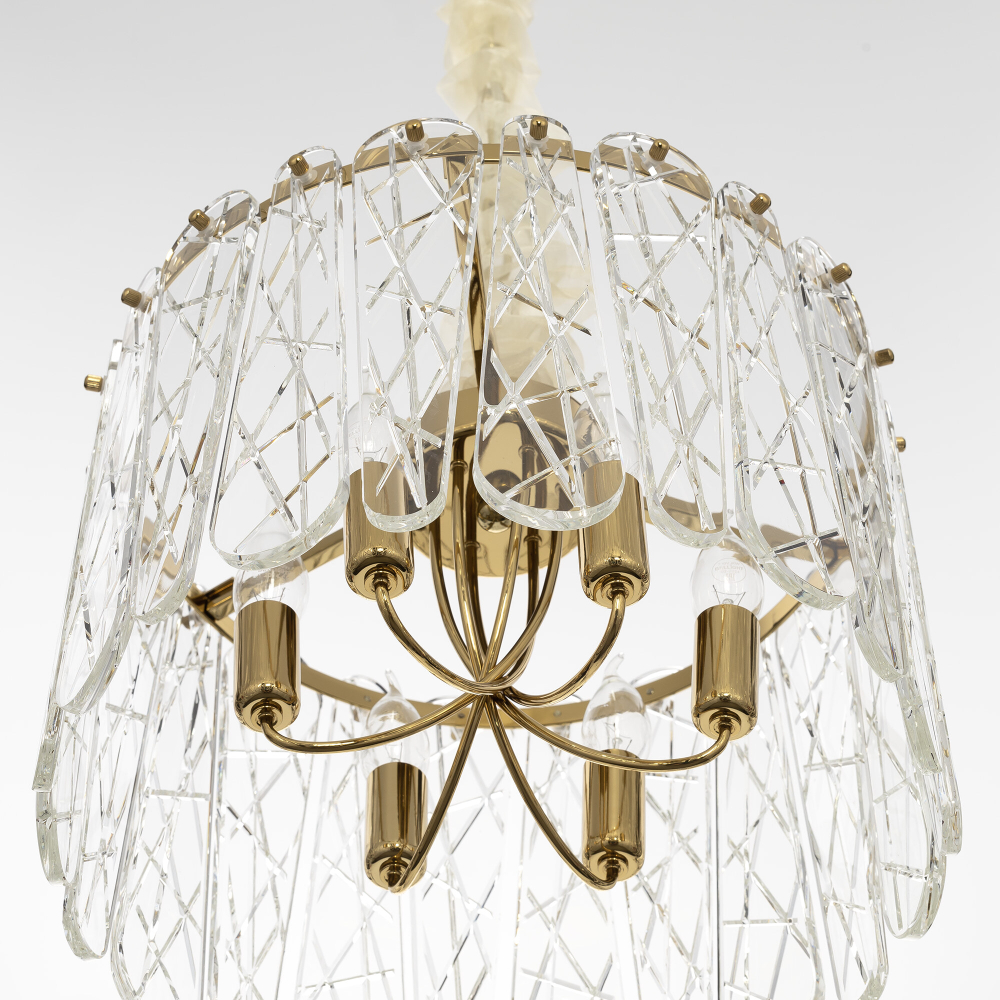 Citilux TALLA CL318262 Люстра хрустальная подвесная Золото