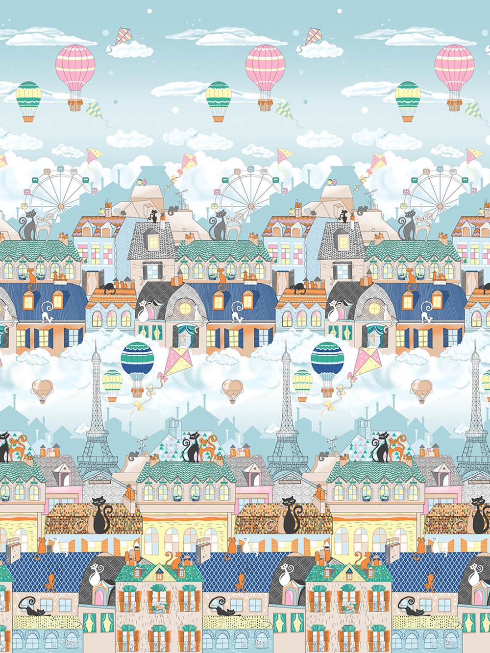 Простынь перкаль Сказка "Париж" 200x215 см