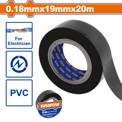 Изолента черная 19ммх20м (300) WADFOW WPN2002
