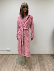 Халат женский c капюшоном HELEN Розовый