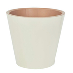 Горшок для цветов London D320мм, 15,7л с дренажной вставкой, на колесиках Сливочный