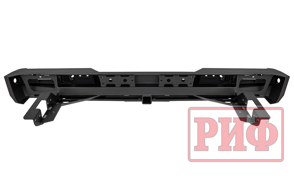 Бампер силовой задний JAC T8, SOLLERS ST8 с квадратом под фаркоп и фонарями РИФ