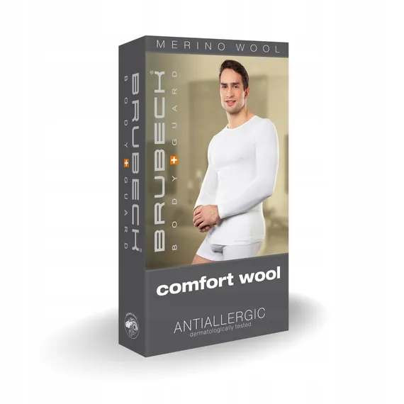 Термобелье мужская рубашка BRUBECK Comfort Wool LS11600 темный джинс