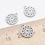 Подвеска Мандала, сталь, размер 12*10 мм, цена за 1 шт