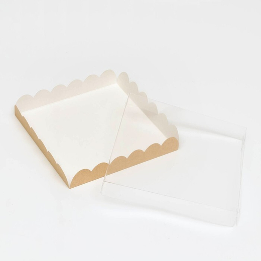 Коробка с прозрачной крышкой 18 х 18 х 3 см