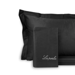 Однотонное постельное белье из сатина La Perla | Black