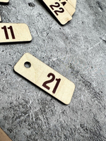 Номерки гардеробные дерево 2х5см