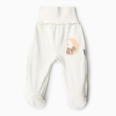 Ползунки детские, цвет молочный/мишка, р. 56 10186791 (АМЕЛЛИ)