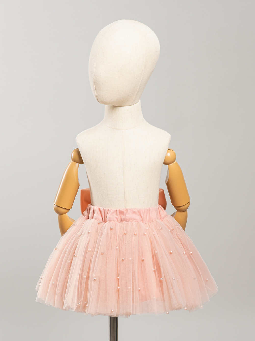 Юбка с бусинками, Светлая пудра