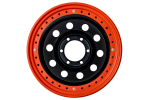 Диск усиленный стальной черный 6x139,7 10xR16 d110 ET-44 с бедлоком (оранжевый)