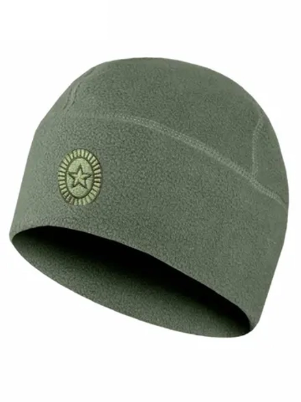 Шапка флисовая с вышитой кокардой
