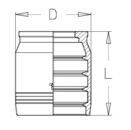 Муфта DN 38 4SH CS (без зачистки)