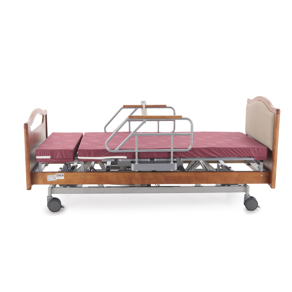 Кровать электрическая Med-Mos DB-2B с поворотным креслом в правую сторону (коричневый)