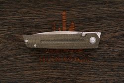 Нож складной Artisan Sirius, клинок 89мм, сталь CPM S35VN9, рукоять микарта олива