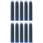 Картриджи чернильные BRAUBERG DELTA, КОМПЛЕКТ 10 штук, СИНИЕ, 143956