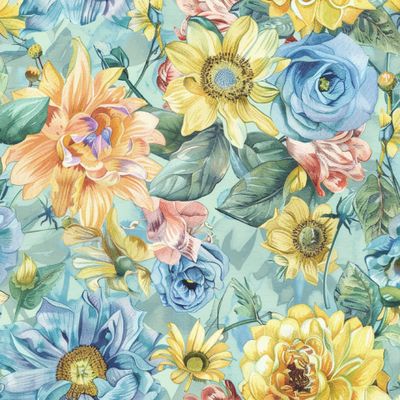 Яркие акварельные цветы