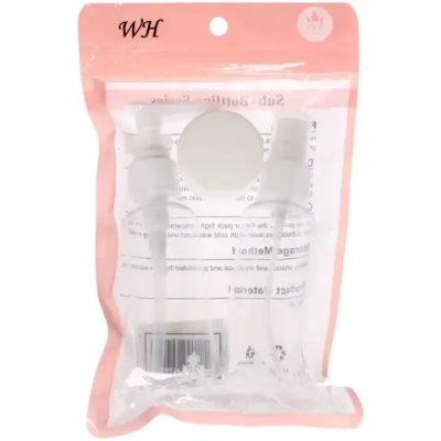 Флаконы дорожные в ZIP пакете 3шт «COMFORT», цвет крышек белый, (60*2мл,10мл)