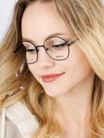 Оправа для очков для зрения женская металлическая круглая