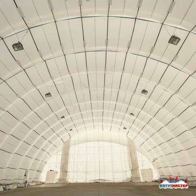 Пневмокаркасный ангар «Горизонт 2» авиационный 50×35×25 м — из ПВХ для самолетов
