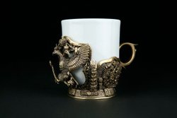 Набор чашек для кофе "Герб РФ" 2шт. в подарочном кейсе с художественным оформлением