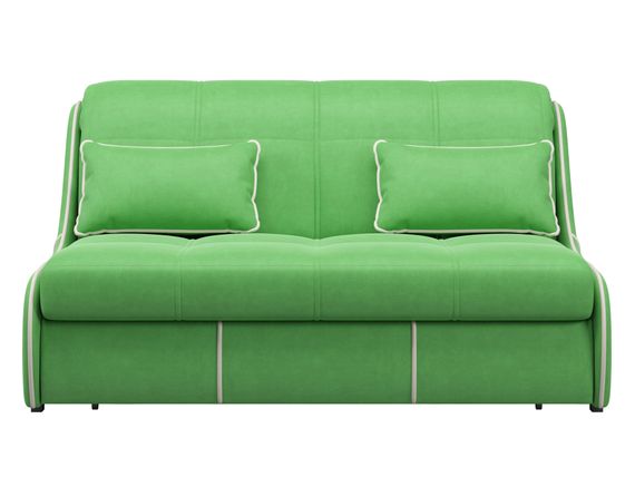 Диван Рио 1,2  - Велютто/Velutto  31 зеленый/кант кожзам Есо 276 бежевый