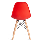 Стул CINDY (EAMES) (mod. 1801) дерево бук/металл/сиденье пластик, 45x51x82 см, Red (красный)