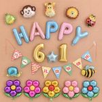 Шар с клапаном (13"/33 см) Мини-фигура, Божья коровка с цветком