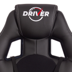 Кресло DRIVER (22) кож/зам/ткань, черный/черный , 36-6/TW-11
