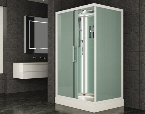 Душевая кабина Esbano (Эсбано) ES-L129CKR, с низким поддоном, с электрикой и LED освещением, 120х90х210