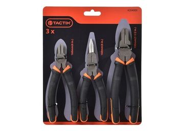 Набор инструмента ERGO из 3-х штук (плоскогубцы - 2 шт, кусачки) Tactix 204005