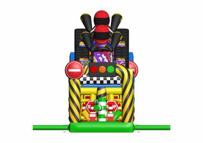 Коммерческая надувная полоса препятствий «Гран-при», 18×3×4 м