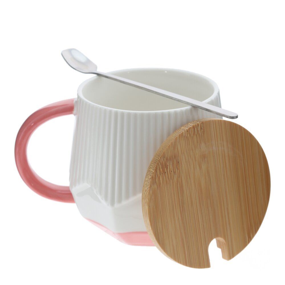 GAEM Кружка с крышкой и ложкой, 320 мл, L13,5 W9 H10 см, 4в.