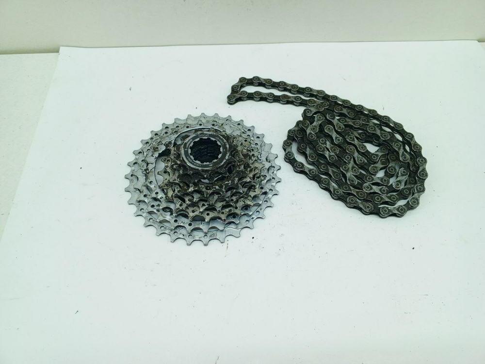 Кассета shimano hg80 9sp + цепь