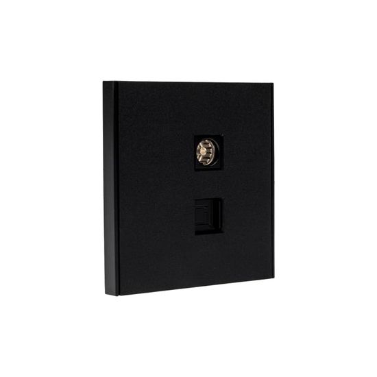 Розетка STRONG компьютерная RJ45 кат6 + TV с/у антрацит KRANZ