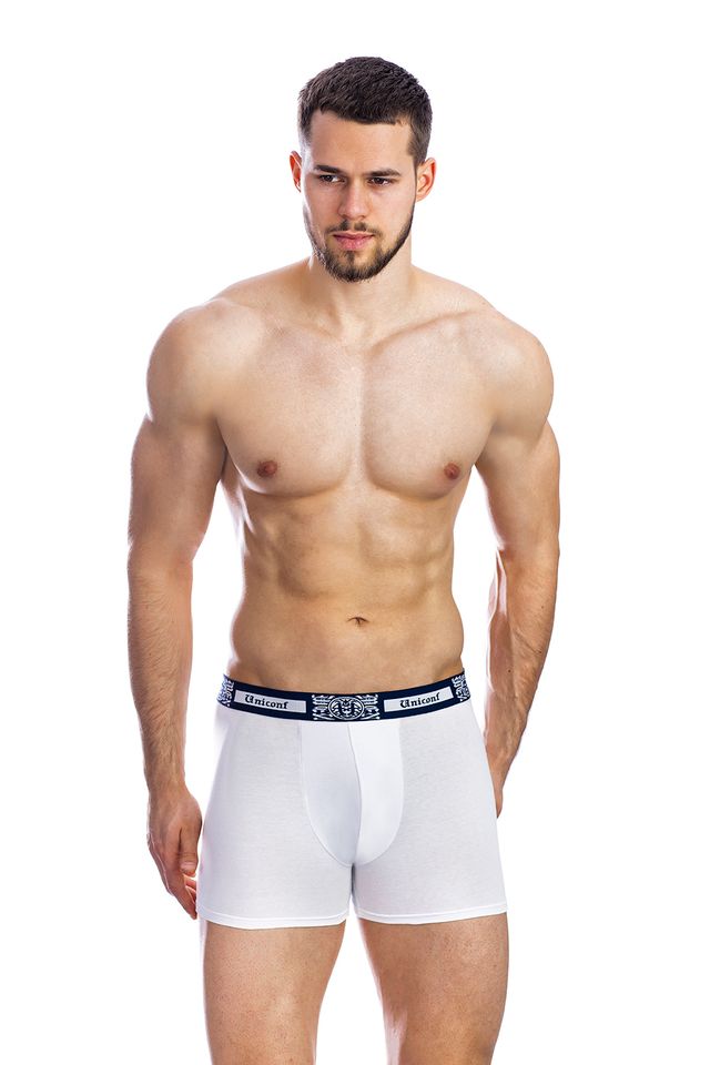 Комплект из 3-х трусов серого, белого и темно-синего цвета