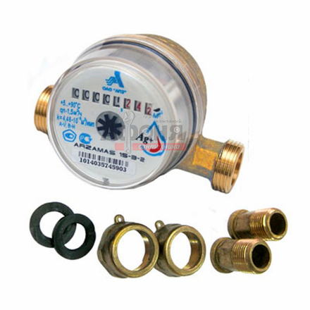 Счетчик воды СВК 15-3-2С (с переходниками) г.Арзамас универсальные