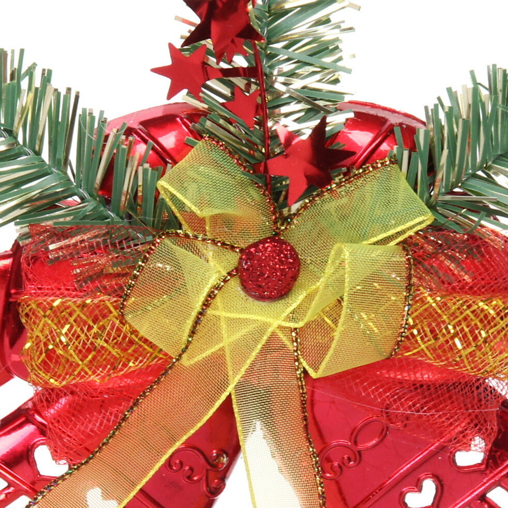 Украшение новогоднее «Звонкое трио» 17,5*20 см, Красный